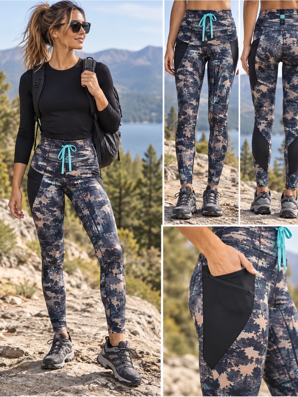 Lululemon Cargo Super High-Rise Hiking Tight Alter Nature Multi- Size 6